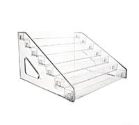 pour étagère Acrylique 31cm Multi-niveaux pour étagère Acrylique(Level 7) | 3 niveaux spacieux, design escalier , optimise l'espace vertical, pour idéal salon et bureau