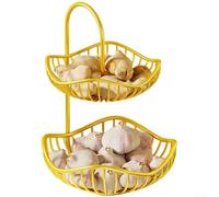 pour étagère Cuisine 2 Niveaux Acier Inoxydable pour Fruits et Légumes - Range-Plats Réglable Antirouille 30x20cm(B)