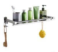 pour étagère Douche Design 20cm Profondeur Fixation pour forte(D) | Acier inoxydable 304, résistant à l'humidité, finition , installation perçage, 50cm de long