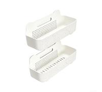 pour étagère Douche Murale 2pcs Perçage Drainage pour étagère | Trous de drainage multiples, airflow optimal, garde produits secs, , plastique durable