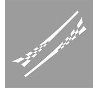 Pour Ford Focus EcoSport Kuga Mondeo Fiesta Autocollant Voiture Bande Latérale Course Damier Sticker Vinyle Décoration Carrosserie Sport Tuning Décoration de Portière,B