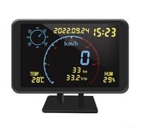 pour gps HUD Display Speedometer Odometer LCD Screen pour gps | Real-time speed, odometer, altitude, pour temp, humidity data via pour gps; clear LCD view