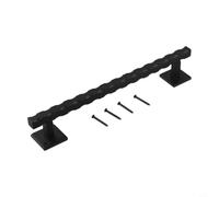 pour grange Coulissante 12" Acier Massif pour robuste pour | Design rustique unique, finition noire mate, pour idéal pour décor ferme, 12 pouces élégant