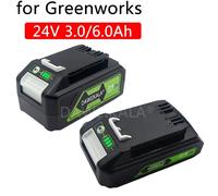Pour Greenworks 24V 6.0Ah batterie au Lithium pour Greenworks 24V 48V outils MO24B410 MO48L4211 HT24B210 21342 1pcs 6Ah Battery