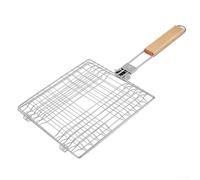 pour gril Acier pour robuste pour Poisson Entier pour gril | Manche pliable, extension 47cm, pour prise sûre, évite brûlures, pour idéal transport camping