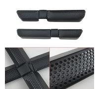 Pour grille de sortie AC arrière noire 2016 2017 2018 intérieur de voiture | Lot de 2 coques de grille d'aération arrière en ABS noir pour climatiseur 2016, 2017, 2018, protection contre les rayures