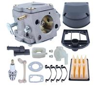 Pour Husqvarna 61 266 268 272 272XP Carburateur De Tronçonneuse Avec Support Filtre À Air Joint De Collecteur D'admission Bougie D'allumage KLAUER