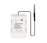 Pour interrupteur de température intelligent Wi-Fi 16 A avec capteur, commande à distance via l'application Tuya/Smart Life, automatisation par calendrier et température, commande vocale, IP20, blanc