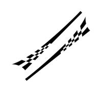 Pour Kia Picanto 2017-2024 2025 2026 Autocollant Voiture Bande Latérale Course Damier Sticker Vinyle Décoration Carrosserie Sport Tuning Décoration de Portière,A