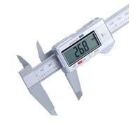 pour le bricolage/la maison Pied à coulisse numérique électronique en plastique de 150 mm avec écran LCD 6 pouces et conversion millimétrique fibre carbone(Silver)