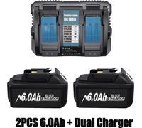 Pour Makita 18V, batterie de rechange 6Ah, beige, compatible avec BL1830 BL1840 BL1840B BL1850 BL1850B BL1890