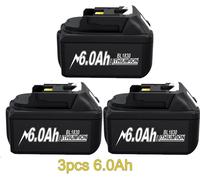 Pour Makita 18V, batterie de rechange 6Ah Li-Ion 18650, rose, compatible avec BL1830/BL1840/BL1850, rechargeable