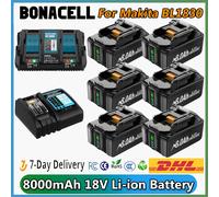 Pour Makita BL1830 batterie Rechargeable 8000mAh 18V BL1830 BL1815 BL1860 BL1840 batterie de remplacement d'outil avec chargeur 4A 6A 10 pièces 8000Ahh