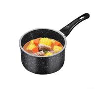pour mini Casserole 16cm pour granit pour fumée Froide pour(18cm with Lid) | Base acier inoxydable magnétique, compatible induction, pour gaz, électrique, chauffe rapide et uniforme