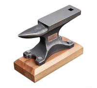 pour mini Enclume de pour forge en Acier Haute Socle en Érable - Outil Compact pour Bijoutier et Ferronnerie 12,9x9,4cm(Wooden base)