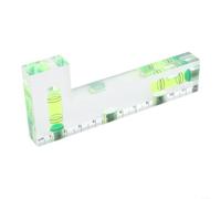 Pour mini niveau à bulle 120 mm Règle en forme de L avec base magnétique - Outil de niveau de poche en ABS transparent pour mesures verticales horizontales