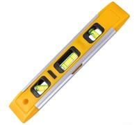 pour mini Niveau Magnétique 23cm Alliage Aluminium Jaune pour | Alliage aluminium pour robuste, résistant rouille, base magnétique pour forte, 23cm longueur, pour idéal chantier