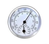 pour mini Thermomètre Hygromètre 58mm Pile pour mini Thermomètre(Silver) | Alliage aluminium pour robuste, finition élégante, résistant usage quotidien, couleurs variées, durable