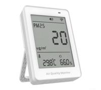 pour moniteur intelligent de qualité de l'air PM2.5 Temp Humidité WiFi pour | Mat WiFi, compatible Alexa, contrôle Smart Home, données en temps réel, intégration facile