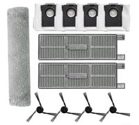 Pour Mova Z5 Z5 Pro Z50 Ultra Z50 Filtre Serpillière Chiffon à poussière Brosse latérale Paquet pour soutenir le nettoyage en profondeur des sols et des coins (A)