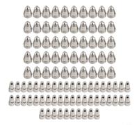 pour p80 Buses de coupe plasma et kit d'électrodes, 50 buses 50 électrodes, CuCrZr Plasma Cutter Accessoires pour brûleur p80 40A-100A, pointe de 1,5 mm, résistant à l'usure, en cuivre durable