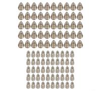 pour p80 Buses de coupe plasma et kit d'électrodes, 50 buses 50 électrodes, CuCrZr Plasma Cutter Accessoires pour brûleur p80 40A-100A, pointe de 1,5 mm, résistant à l'usure, en cuivre durable