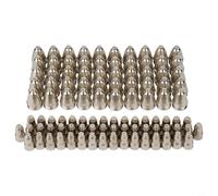 pour p80 Buses de coupe plasma et kit d'électrodes, 50 buses 50 électrodes, CuCrZr Plasma Cutter Accessoires pour brûleur p80 40A-100A, pointe de 1,5 mm, résistant à l'usure, en cuivre durable