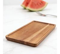 pour plateau Alimentaire en pour bois Naturel et Élégant pour(19 * 10.5cm) | pour bois massif , finition naturelle lisse, unique ovale, pour idéal pour fruits, cakes, snacks