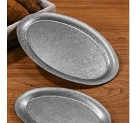 pour plateau Alimentaire Rectangulaire Style Rétro en 304 pour Snacks et Fast Food - pour surface de Rangement pour facile à Nettoyer 28.5x22.5cm(Big)