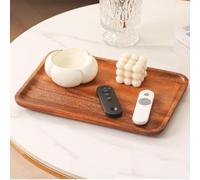 pour plateau de pour service en pour bois d'Ébène Rectangulaire avec Poignées pour Cuisine - Grand pour plateau Décoratif pour Thé et Apéritif 30x20cm(large)