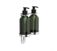 pour Pompe Rechargeable Vert pour Gel Douche Salle Bain pour | Acier inoxydable, fixation murale solide, design vert épuré, 320ml capacité, pour idéal cuisine(2 Bottles)