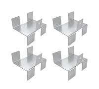 Pour pont, quincaillerie en métal sans perçage anti-bruit - Lot de 4 clips pour planche de clôture, en bois, béton, pergola, porche, boîte aux lettres, portail extérieur jardin