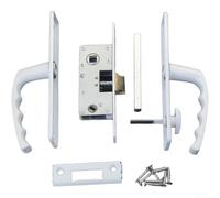 pour porte Coulissante Aluminium 198mm pour porte Coulissante(whole set) | Aluminium , finition blanche, ligne droite, plaque carrée, pour intérieur extérieur