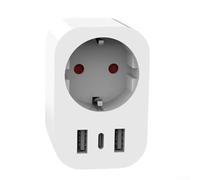 pour prise Domotique 16A Sécurité Enfant Verrouillage pour | Contrôle à distance via app, ports USB-C intégrés, minuterie précise, compatible pour tuya pour smartlife, 16A robuste