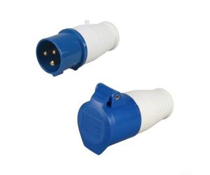 pour prise Mâle Industrielle pour cee 16A 230V Étanche IP44 | Mâle pour cee standard, 2 pour broches plus terre, conception compacte, pour idéal pour rallonge électrique