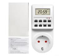 pour prise Minuterie Numérique 8 Touches Format 12/24H pour | Programmation hebdomadaire précise, 8 touches de réglage, format 12h 24h au pour choix, pour idéal pour lampes et appareils