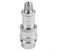 Pour raccord rapide pour pompe hydraulique 1/4" et 3/8" NPT, galvanisé | Adaptateur de tuyau d'huile haute pression en acier au carbone jusqu'à 70 MPa, pour tuyau de 6 à 8,1 mm pour clé hydraulique