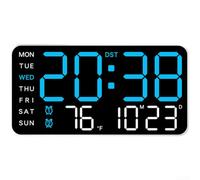 pour réveil Mural Digital Fonction Calendrier Température pour(D) | Matériau plastique pour robuste, chiffres , visibilité angle large, pour facile à , intérieur