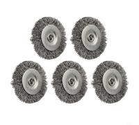 pour roue Brosse Acier 2" Queue 1/4" Dérouillage pour roue | Fil acier torsadé, queue 1/4", compatible pour perceuse, étau-limeuse, meuleuse droite, nettoyage rapide