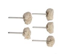 pour roue de Polissage en Laine 5pcs 3x25mm pour Métaux pour | 5 pour roues diamètre 25mm, queue 3mm hexagonale, anti-glisse, parfait pour perceuse électrique pneumatique