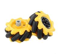 Pour roue Mecanum 48 mm - Pneu omnidirectionnel avec bande de roulement en caoutchouc pour bricolage - Kit de châssis de voiture robot intelligent compatible avec moteur Tt et système de blocs de