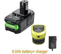 Pour Ryobi One+ 18V, batterie de rechange 9,0Ah, 21700 Li-Ion, boîtier rose, compatible avec P108/P104/P107