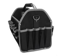 Pour sac à outils robuste 40,6 x 22,9 x 25,4 cm ouvert sur le dessus pour | Pour une construction robuste, design ouvert, support de cadre en métal, s'adapte aux clés et perceuses, prêt pour chantier
