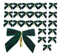 pour sapin de Noël - Lot de 24 petits nœuds de velours Bordeaux | Guirlandes, coffrets cadeaux | pour mariages, fêtes, artisanat, collations, sacs de bonbons, décorations INT