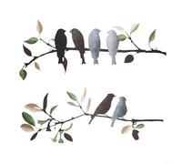 pour sculpture Murale Fer pour forgé Branches Design Nature | Fer pour robuste, design oiseaux perchés, finition , pour idéal salon, pour chambre, style naturel