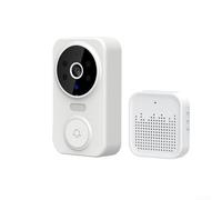 Pour sonnette vidéo intelligente WiFi, télécommande sans fil, audio bidirectionnel, interphone vocal (blanc)