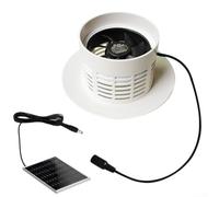 Pour ventilateur de toit à conduit solaire, ventilateur d'échappement avec | Avec capuchon de cheminée en acier inoxydable, ventilateur de ventilation domestique résistant à la rouille avec 8 W/12 W
