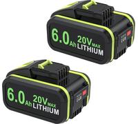 Pour Worx 20V, batterie de rechange Li-Ion 6,0 Ah, compatible avec WA3551/WA3551.1/WX176/WX242, gris