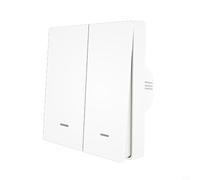 pour ZigBee Commutateur de scène sans fil avec bouton poussoir sans installation, commutateur à distance, concentrateur pour ZigBee requis, application Smart Life/Tuya (2 gang)