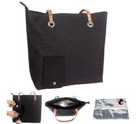 Poursis à vin grand capture de vin de capacité sac à portable sac l'épreuve fuite fuite avec un compartiment isolé avec bouffée cachée pour les